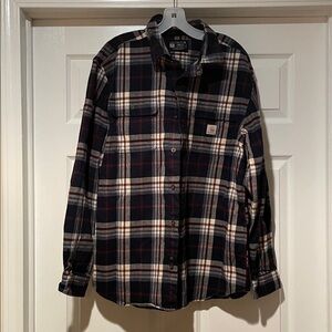 Carhartt Loose Fit Plaid Shirt - Red, Blue, Cream